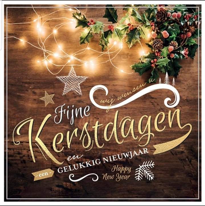 Fijne Kerst en een Gelukkig Nieuwjaar aan iedereen